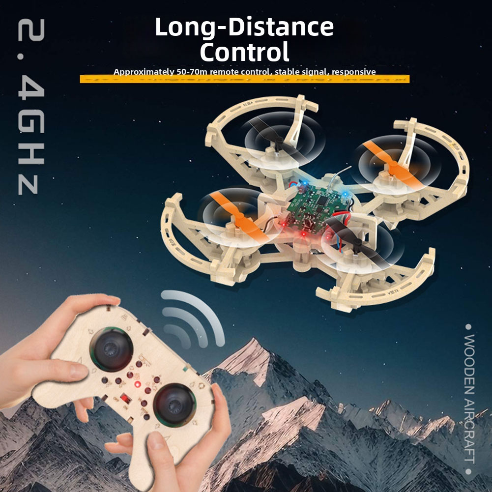 RC Wooden Drones Model Kit 3 S - Drone Kit Octocopter ulasan dan harga